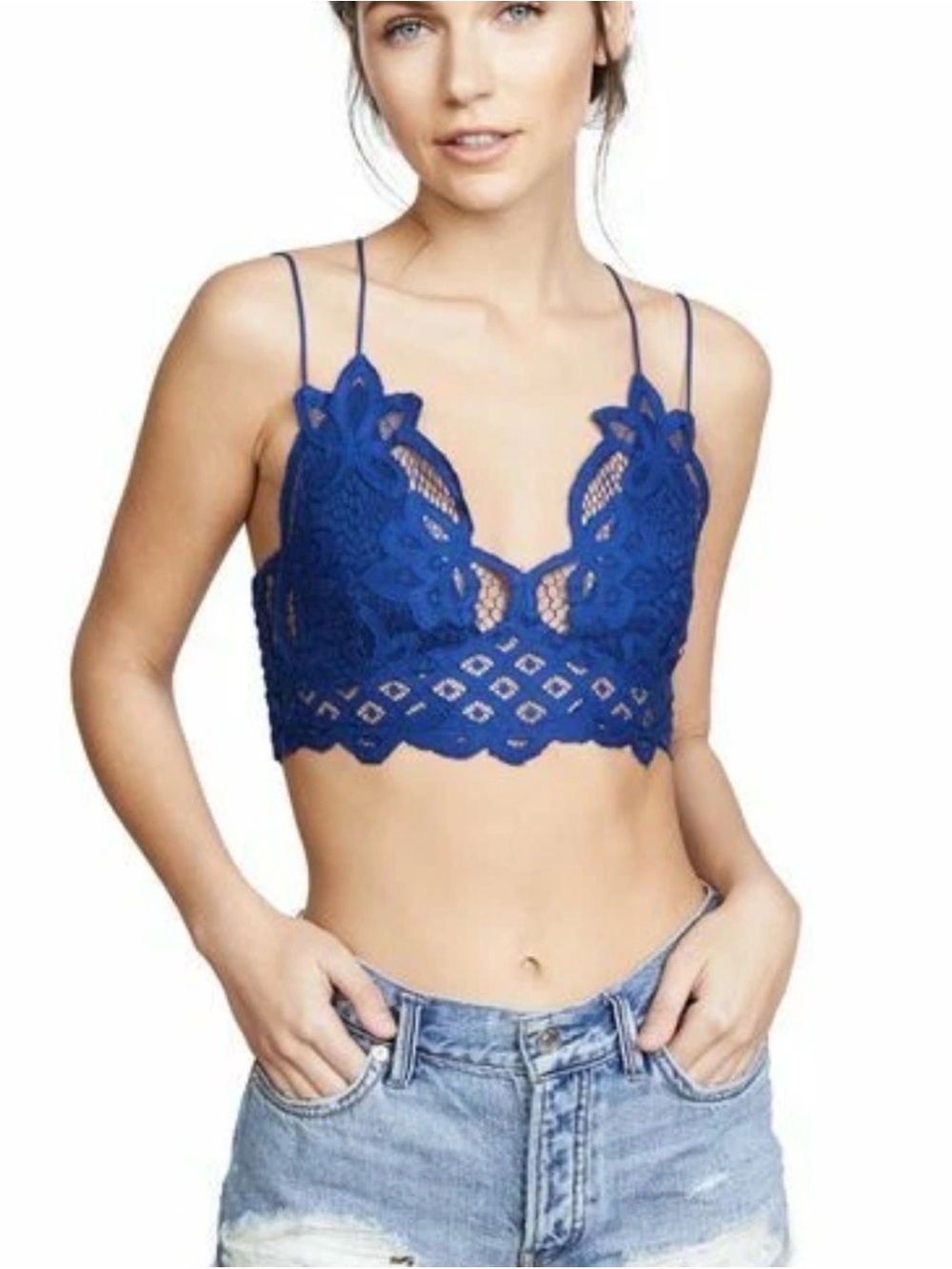 Free People ADELLA Lace Bralette Crop Top